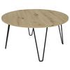 Couchtisch Rund Flair Schwarz/Eiche Artisan Dekor - Schwarz/Eiche Artisan, KONVENTIONELL, Holzwerkstoff/Metall (80/80/40cm) - MID.YOU