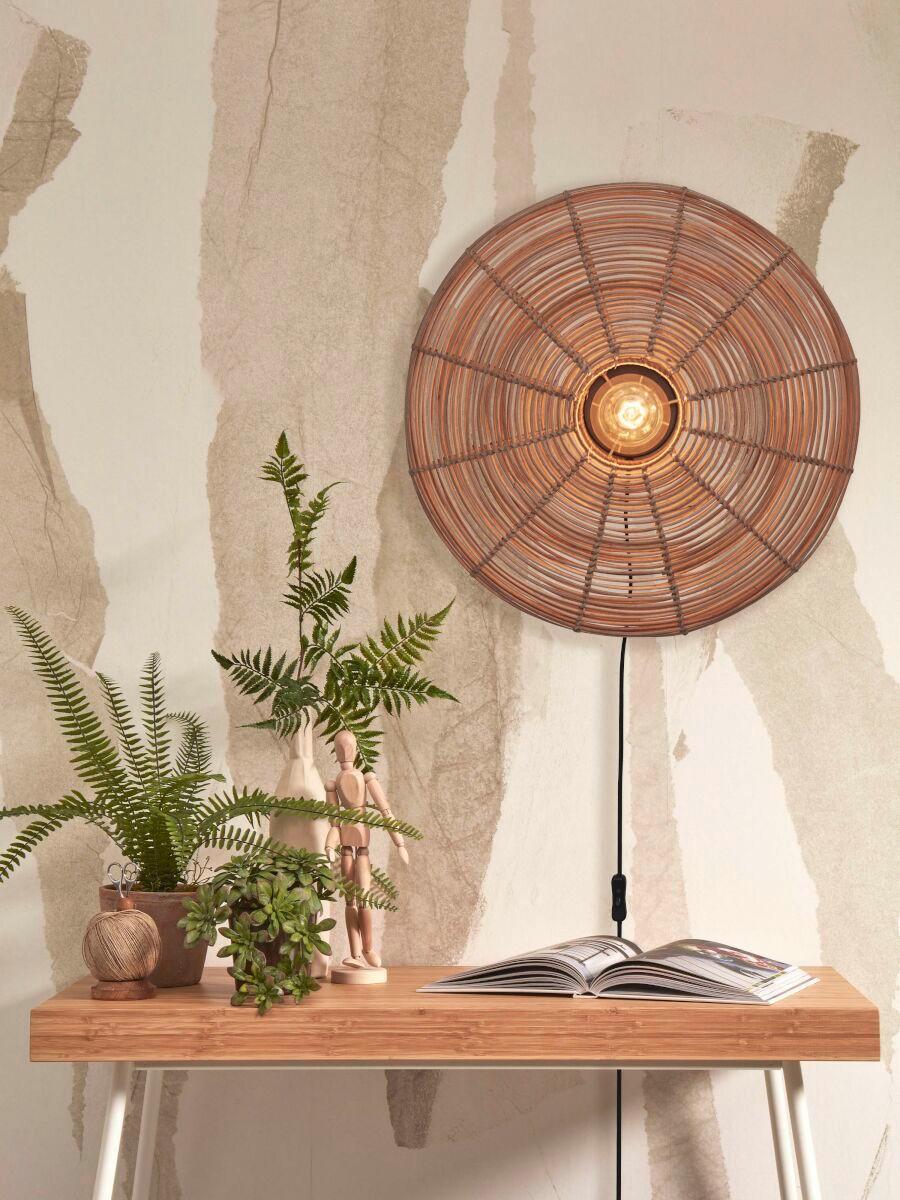 Wandleuchte Tanami/W/5514/N - Naturfarben, Trend, Naturmaterialien (14/55/55cm) - Good & Mojo