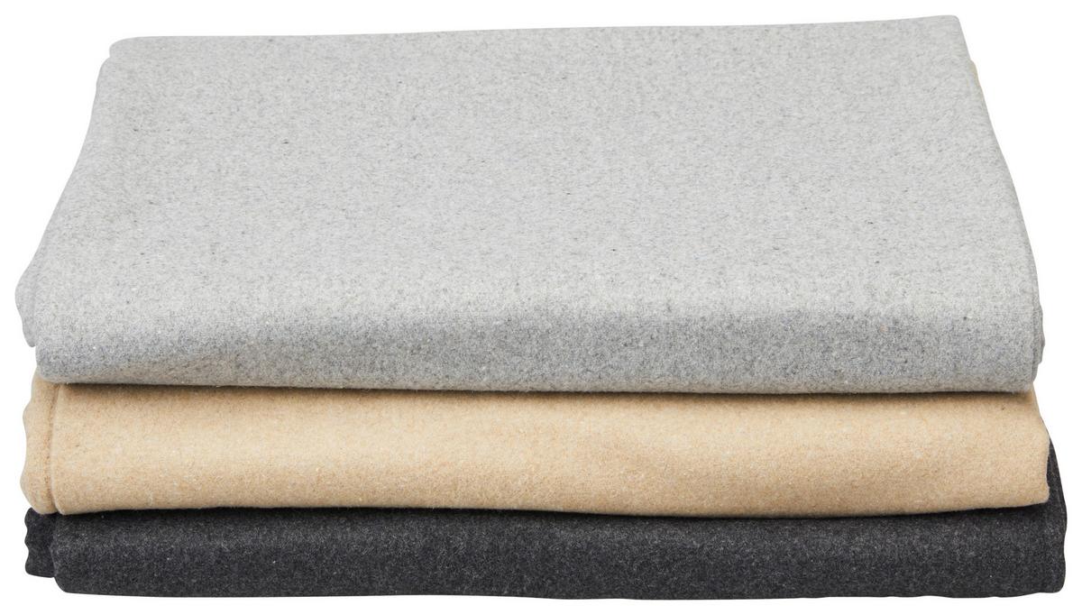 Kuscheldecke Stockholm - Grau, MODERN, Textil (145/200cm) - Luca Bessoni