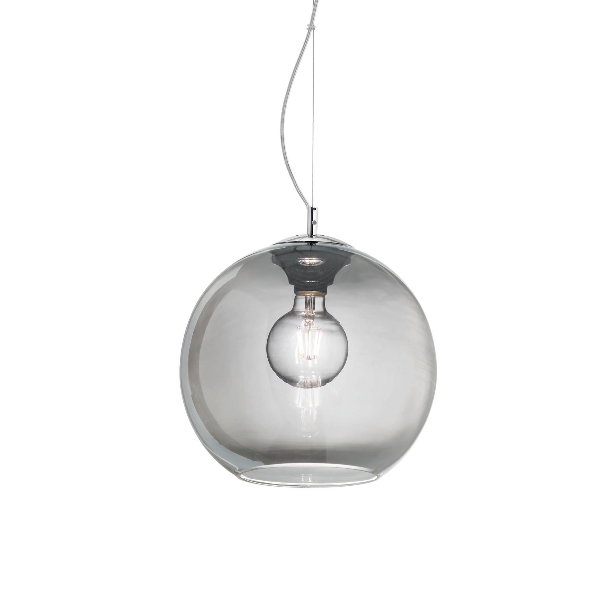 Hängeleuchte Nemo Grau D: 30 cm - Grau, Design, Glas/Metall (30/51-226cm) - Ideal Lux