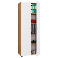 Mehrzweckschrank Vandol Braun/Weiß/Buche Dekor B:70cm - Buchefarben/Schwarz, Design, Holzwerkstoff (70/178cm) - MID.YOU