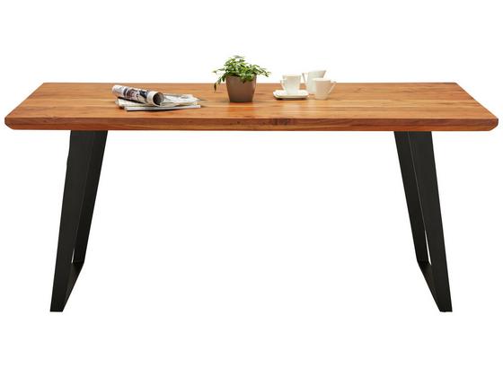 Jedálenský Stôl Herkules - čierna/farby akácie, Štýlový, kov/drevo (175/76/90cm) Jedálenský Stôl Herkules - čierna/farby akácie, Štýlový, kov/drevo (175/76/90cm)