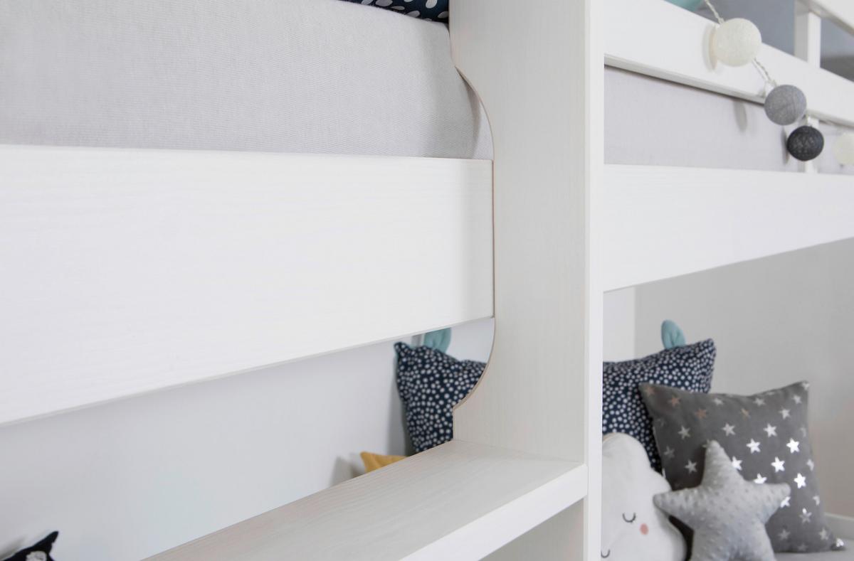 Etagenbett 970538 Rene - Weiß, MODERN, Holz (90/200cm) - MID.YOU