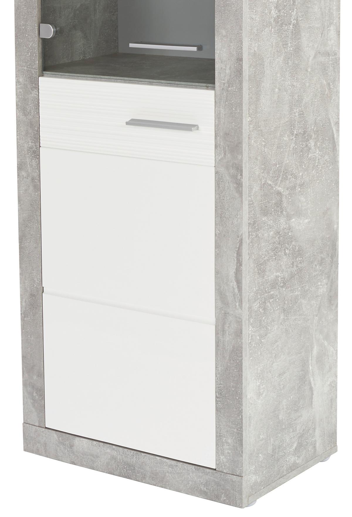 Odporúčaná kombinácia MALTA - BETON 7 - sivá/biela, Modern, kompozitné drevo/plast (345/197/42cm)
