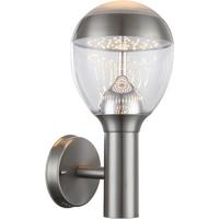 Led Außenleuchte Callisto 11 Watt Edelstahl - Klar/Silberfarben, Basics, Kunststoff/Metall (15/17,3/31,7cm) - Globo
