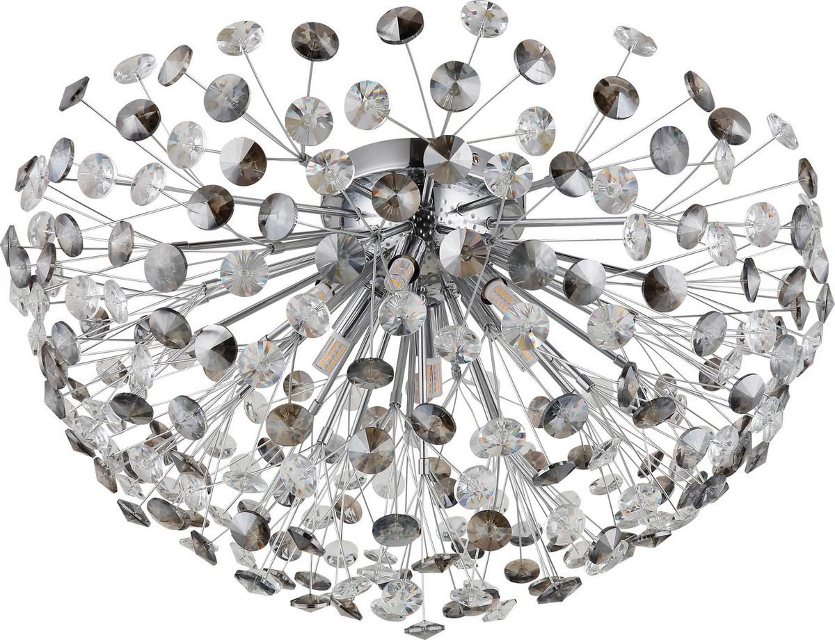 Led-deckenleuchte Cataleya - Klar/Goldfarben, Basics, Glas/Metall (65/65/32,5cm)