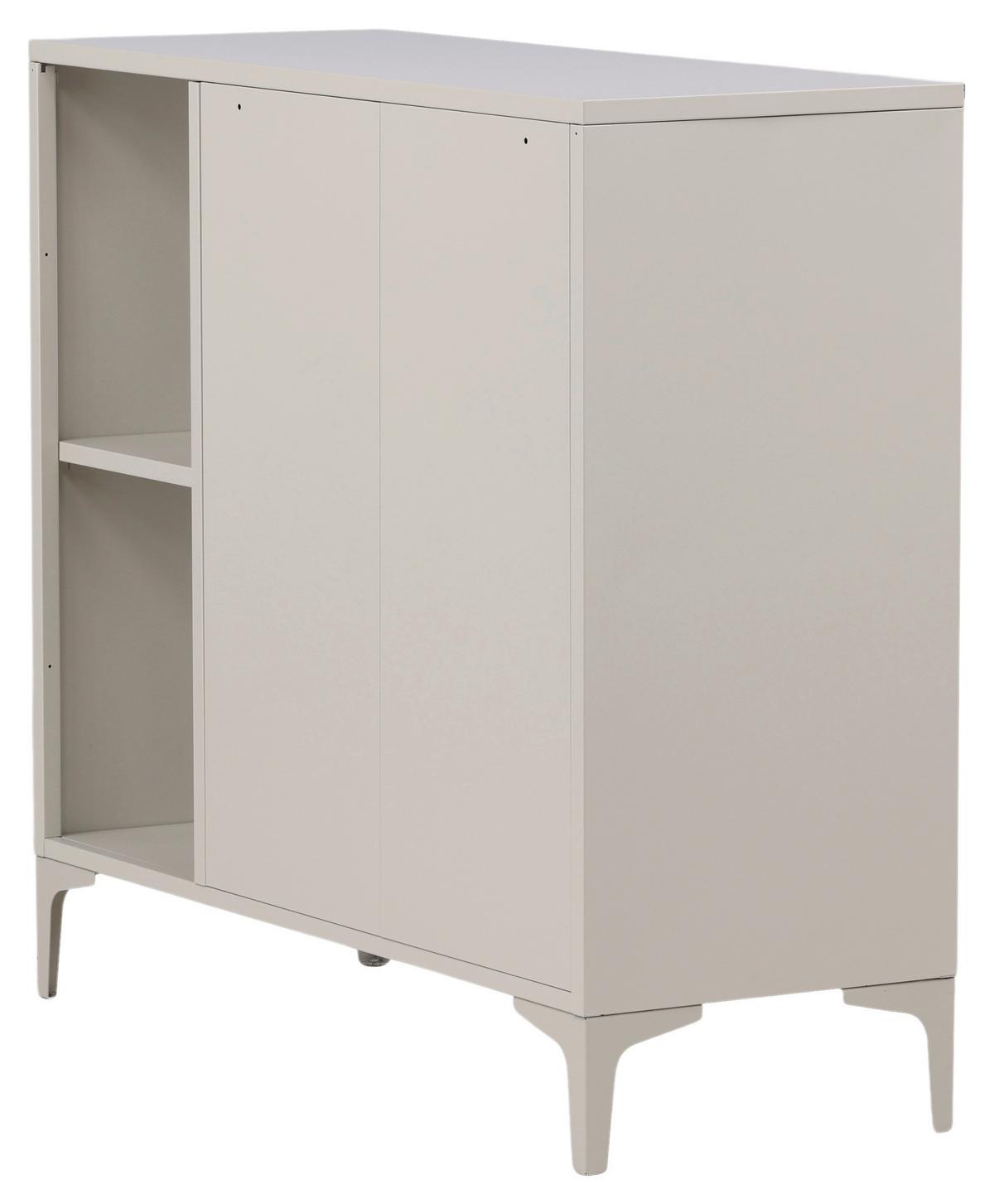 Sideboard Piring - Beige, Design, Metall (110/100/42cm) - Livetastic