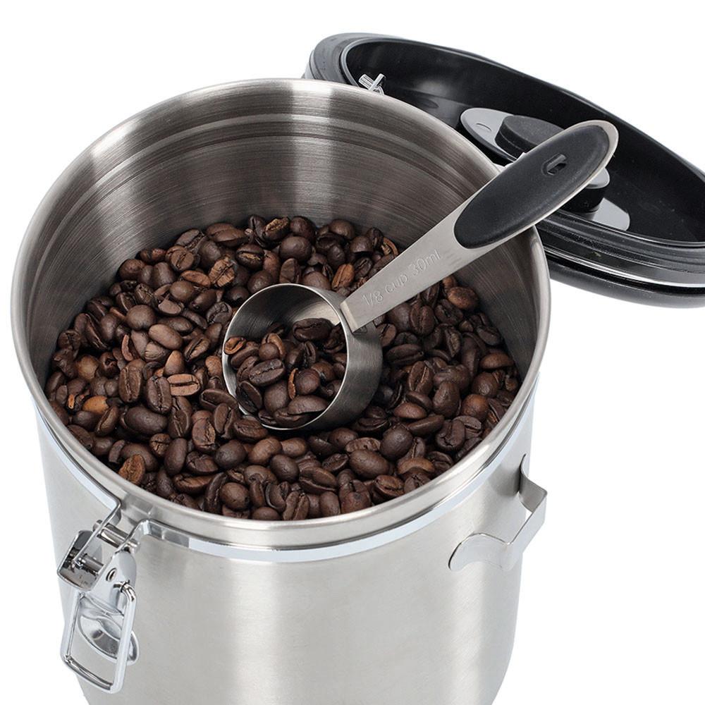 Kaffeedose Schwarz Edelstahlfarben - Edelstahlfarben/Schwarz, Basics, Kunststoff/Metall (21/32/21cm) - Zeller Present