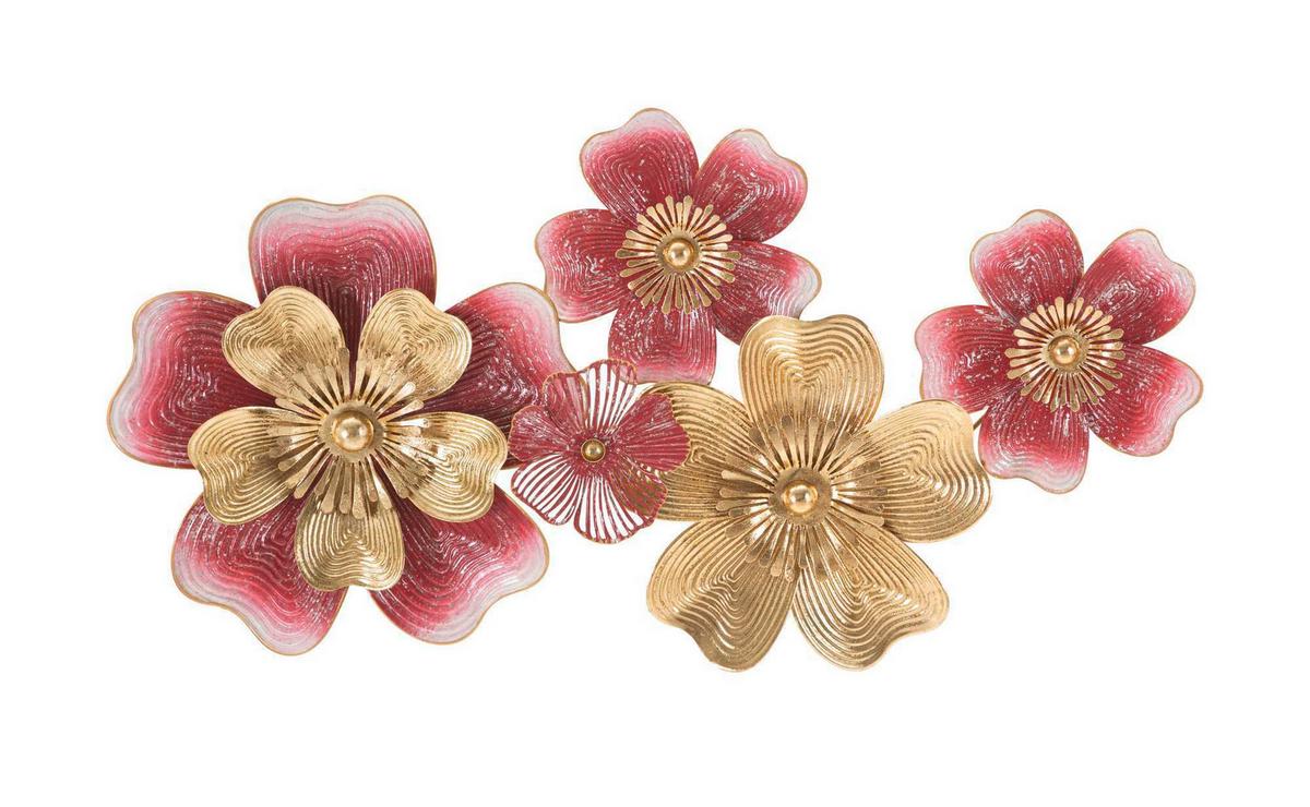 Wanddeko Lobi Goldfarben, Rosa B:91,4cm - Basics, Metall (91.4/50.8/6.4cm)