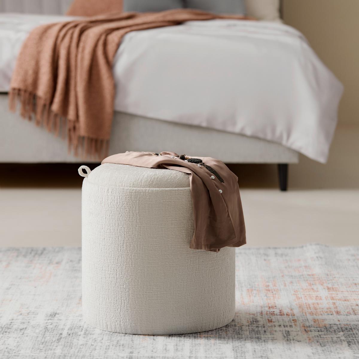 TABURET CHESSY -TREND- - bílá, Moderní, kompozitní dřevo/textil (39,5/40.5cm) - Mömax