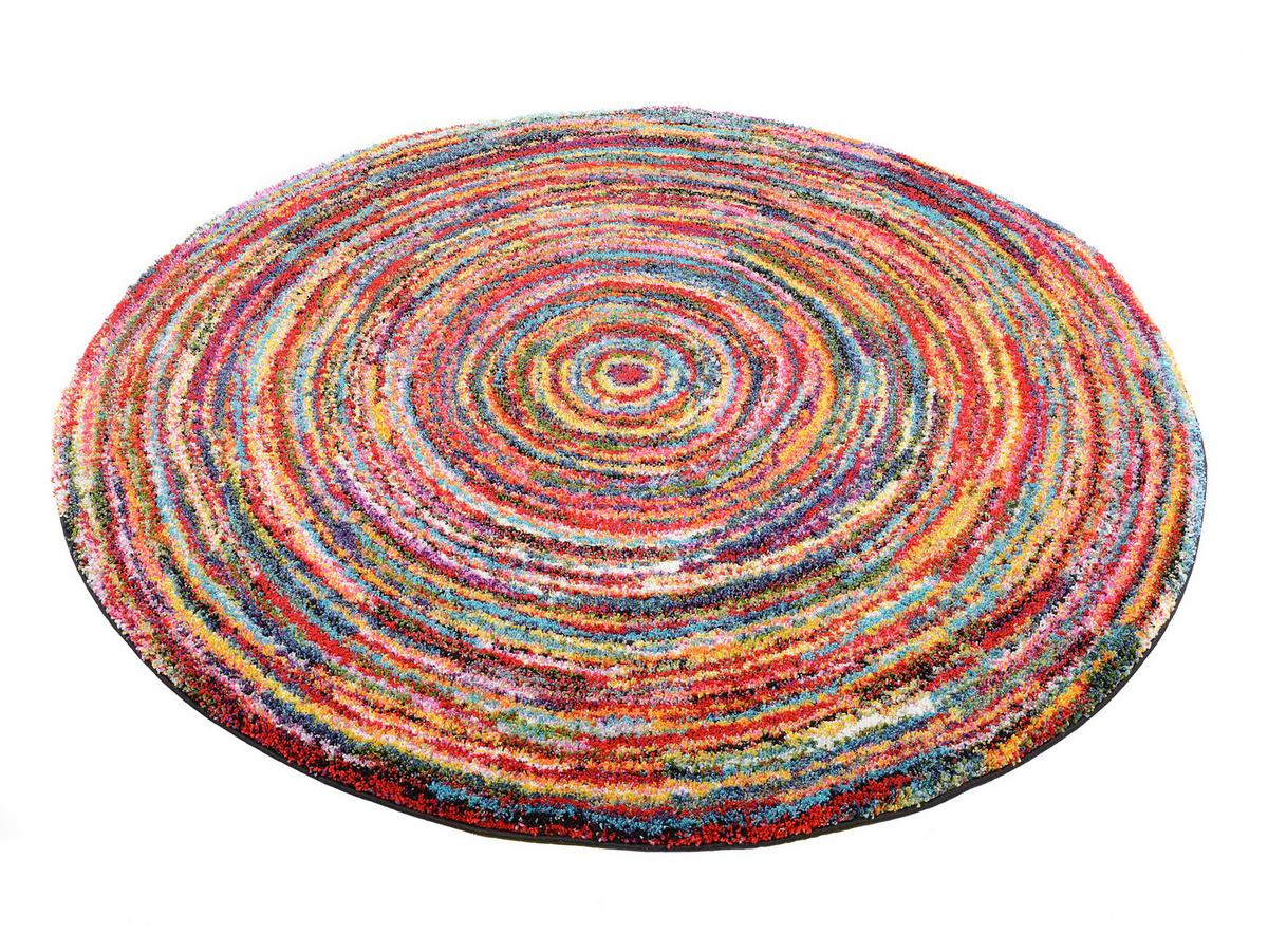 Webteppich Sixteen Round Multicolor Rund Ø 200 cm - Multicolor, Trend, Textil (200cm)