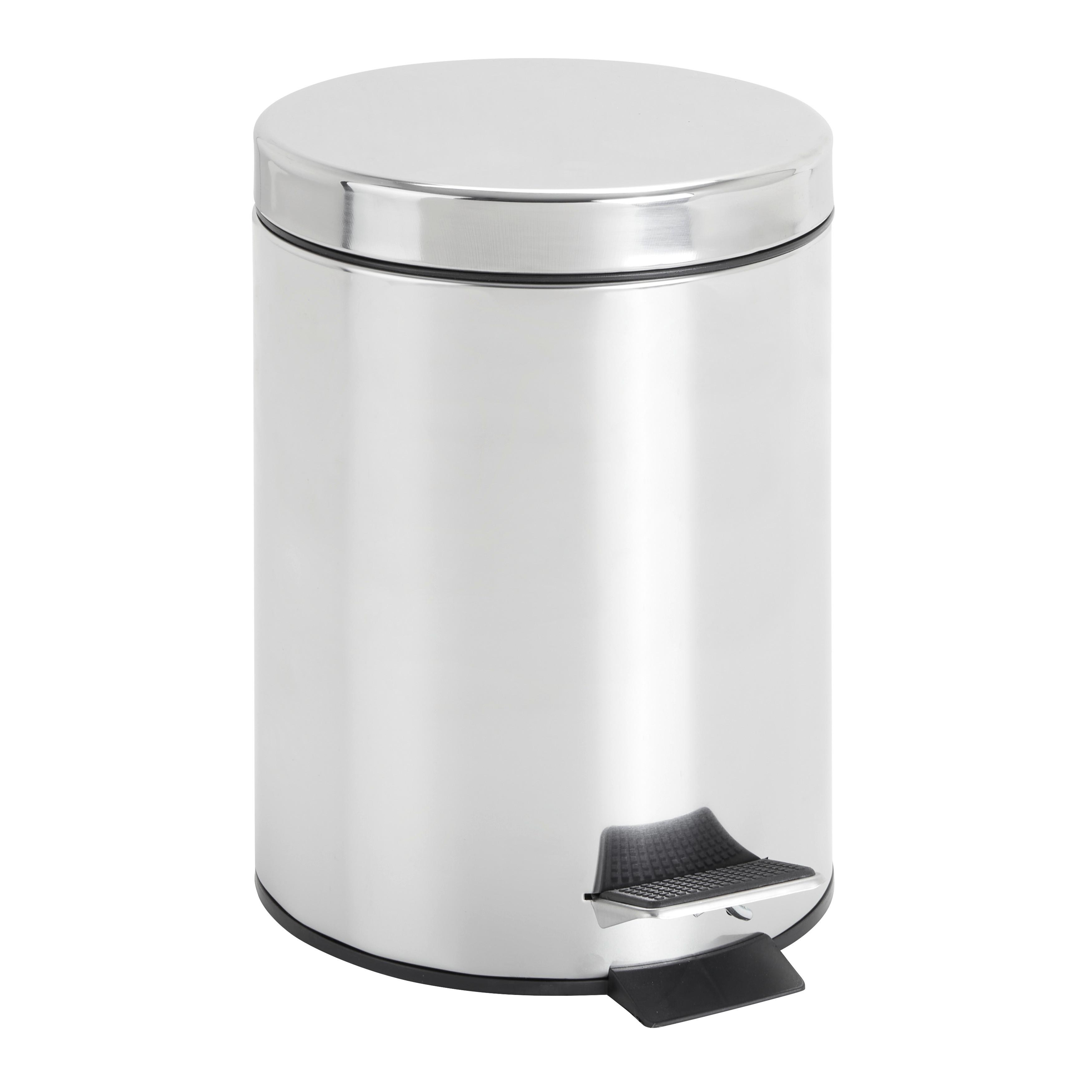 Nášľapný odpadkový kôš KAREN -BASED- - čierna/farba ušľachtilej ocele, Konventionell, kov/plast (17/23,5cm) - Based