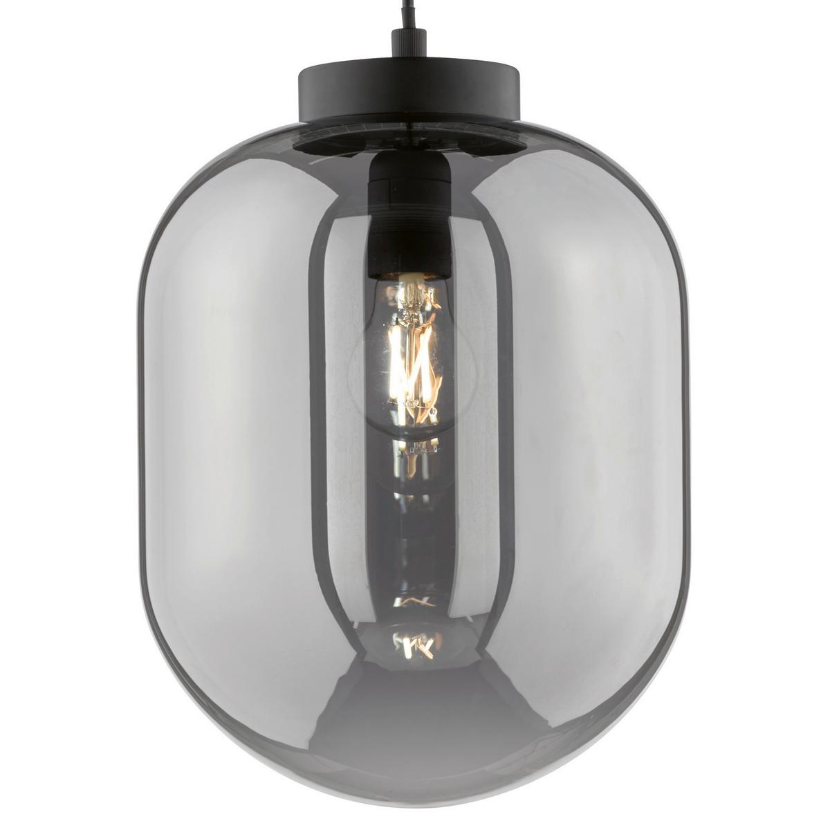 Hängeleuchte Regi 60710 - Schwarz, Design, Glas/Metall (24/140cm) - Fischer & Honsel