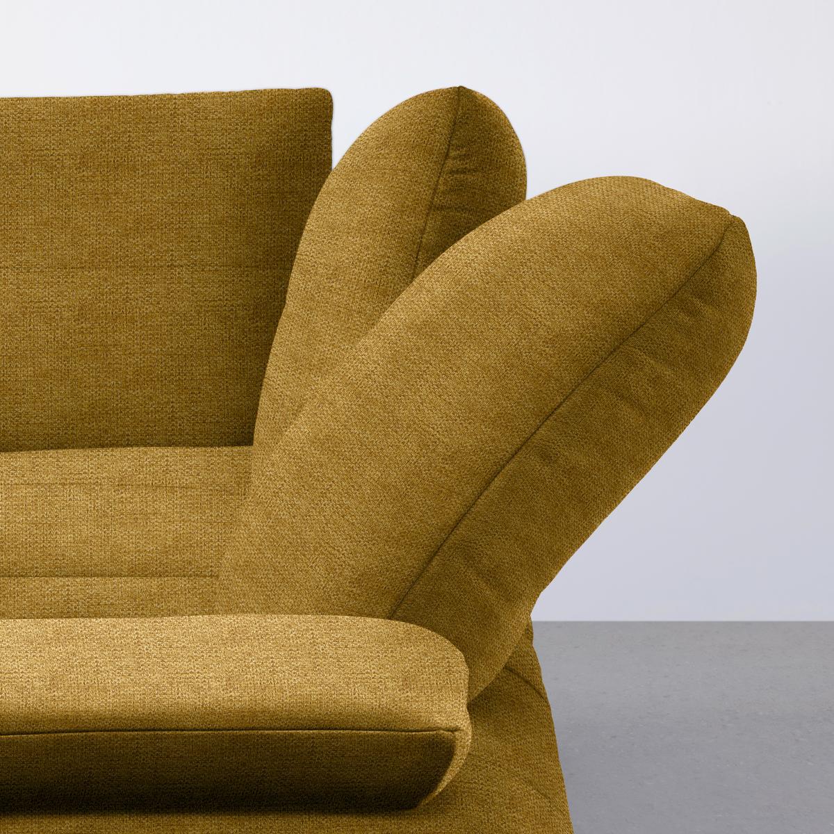 Rohová sedačka TRENDY, pravá, horčicovožltá - horčicovožltá/čierna, Modern, kov/kompozitné drevo (310/93/250cm) - Premium Living