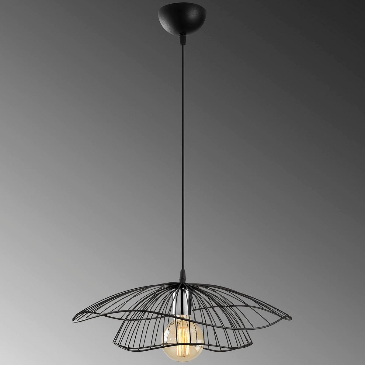 Hängeleuchte, E27 Tel-6500 - Schwarz, Design, Metall (50/111cm) - P & B
