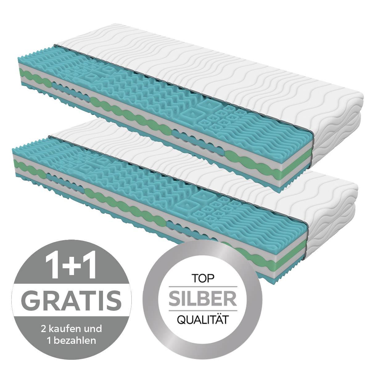 Komfortschaummatratze Cloudy 80x200 cm H2 H: 24 cm - Weiß, Textil (80/200cm) - Primatex Deluxe