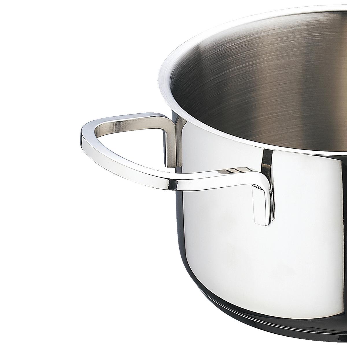 Kochtopfset Edelstahl 6-teilig - Edelstahlfarben/Transparent, Trend, Glas/Metall