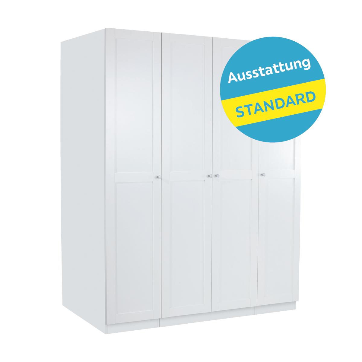 Drehtürenschrank mit Soft-Close 182,2cm Unit Weiß - Weiß, MODERN, Holzwerkstoff (182,2/210/58,3cm) - Ondega