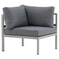 Loungeeckteil Copacabana - Pastellgrün/Grau, KONVENTIONELL, Metall (74/65/74cm) - Gardenson