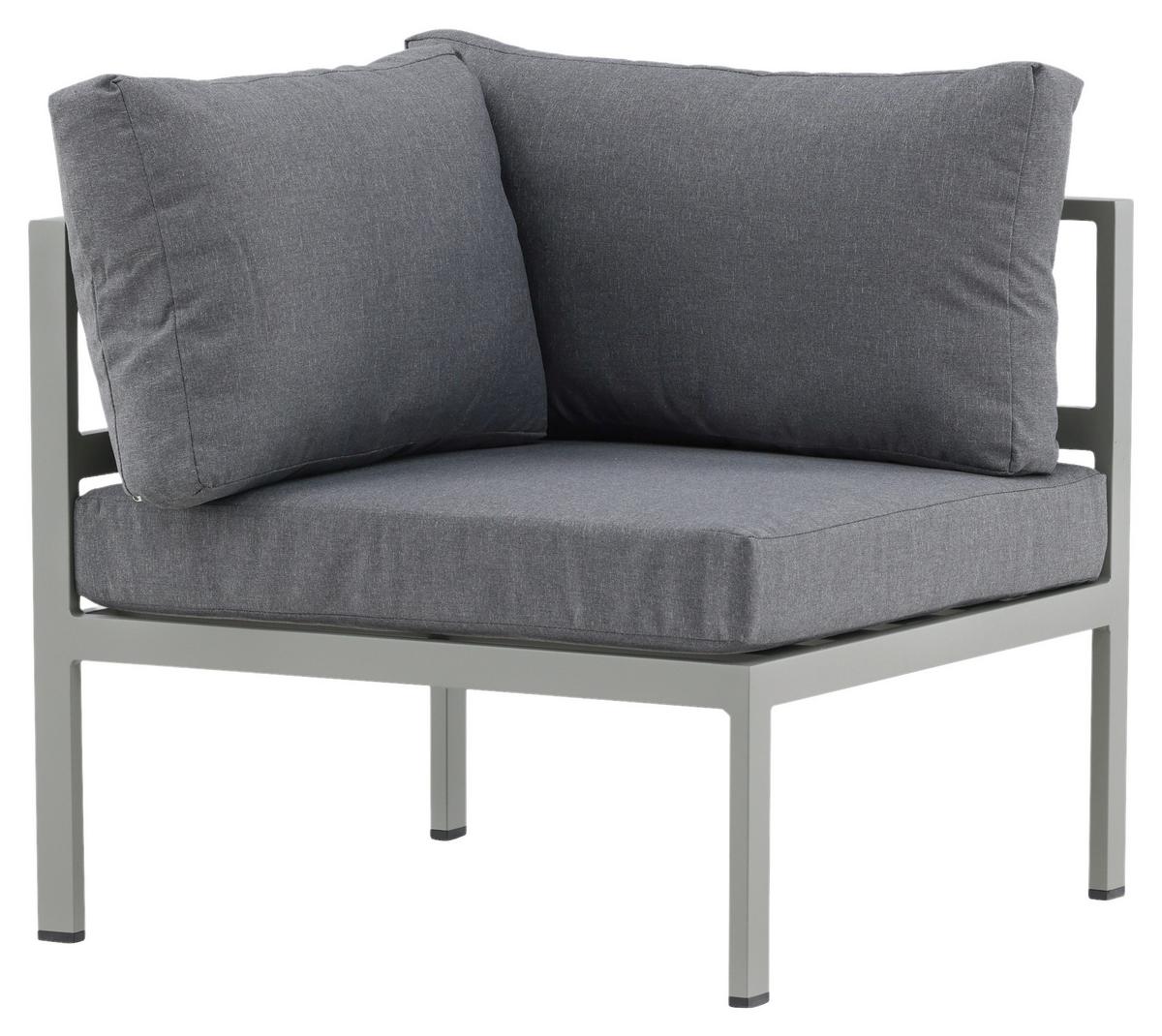 Loungeeckteil Copacabana - Pastellgrün/Grau, KONVENTIONELL, Metall (74/65/74cm) - Gardenson