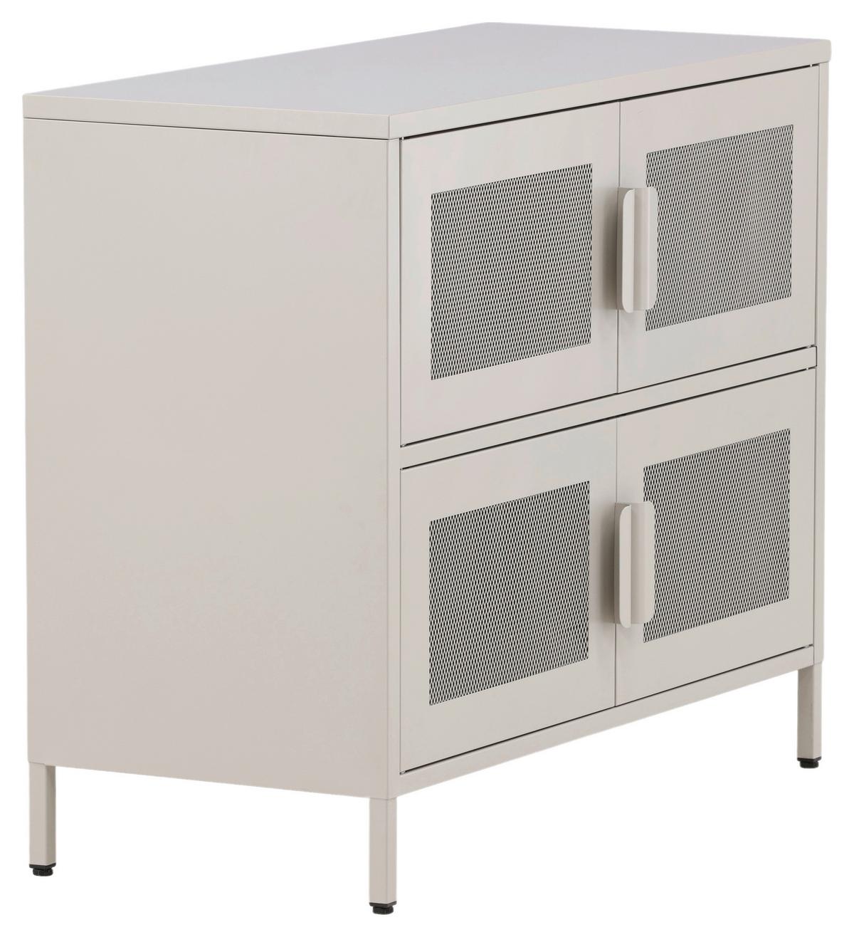 Sideboard Nett - Beige, Design, Metall (90/75/40cm) - Livetastic