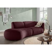 Ecksofa Jesi, Bordeaux S: 107x238 Cm - Bordeaux/Schwarz, MODERN, Textil (107/238cm) - Livetastic