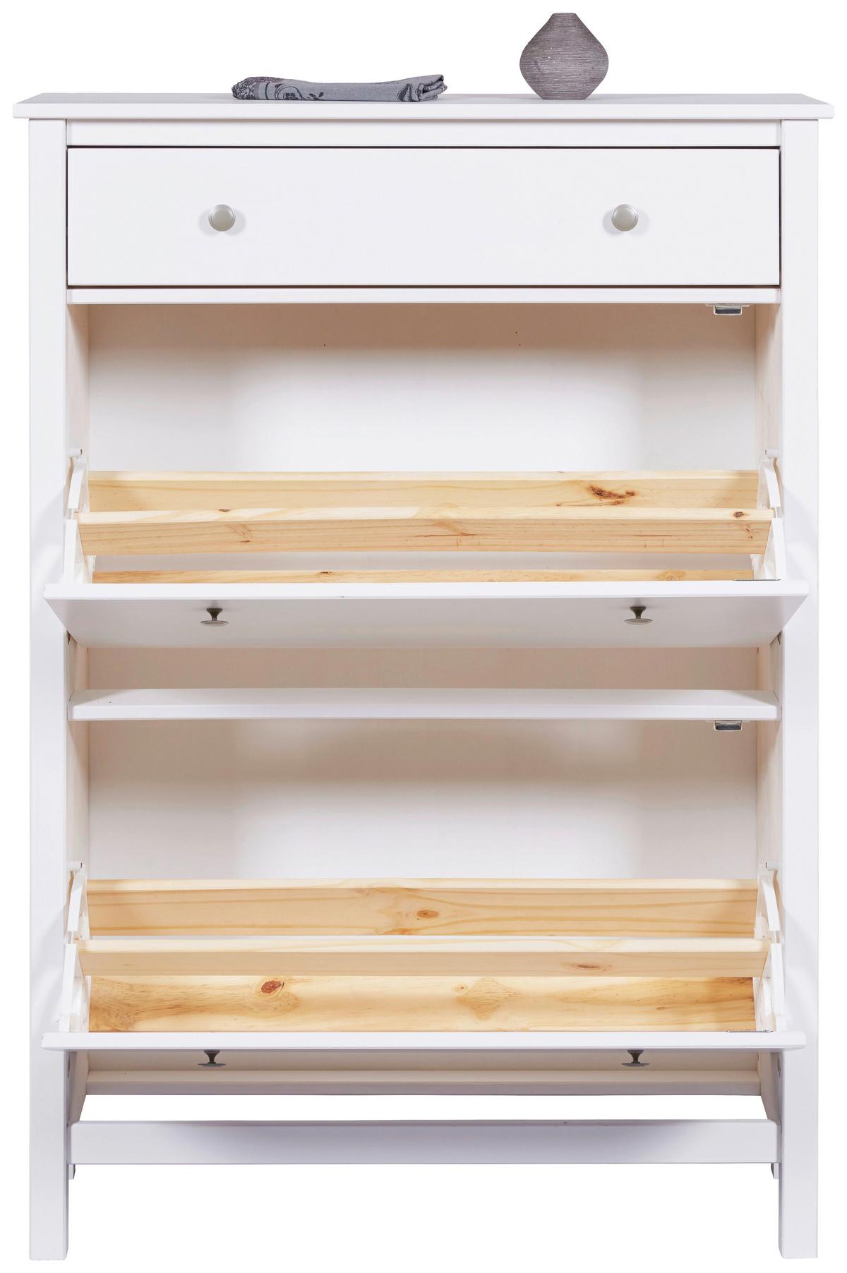 Schuhschrank Chilly Home - Weiß, Design, Holz (90/127/30cm) - Livetastic