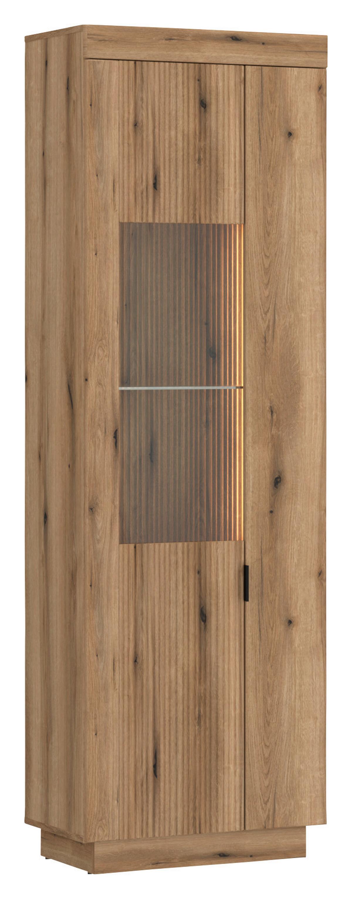 Vitrin Delamar - tölgyfa, Trend, faalapú anyag/Üveg (62,2/197,8/39,6cm)