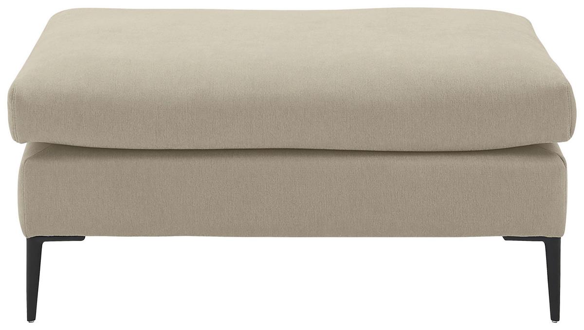 Hocker Aurora Ii - Beige/Schwarz, MODERN, Textil (100/43/69cm) - Trendmanufaktur