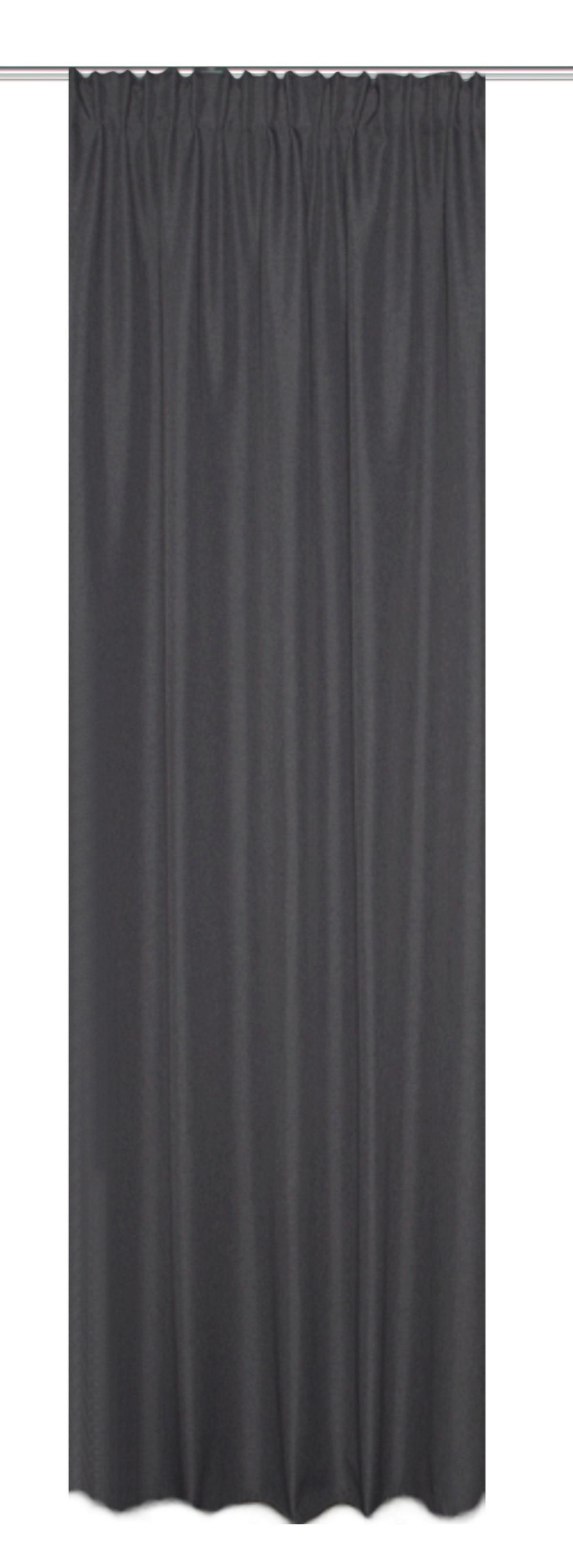 Wärmeschutzvorhang Grau B: 135 cm - Grau, Basics, Textil (135/145cm) - Schmidt W. Gmbh