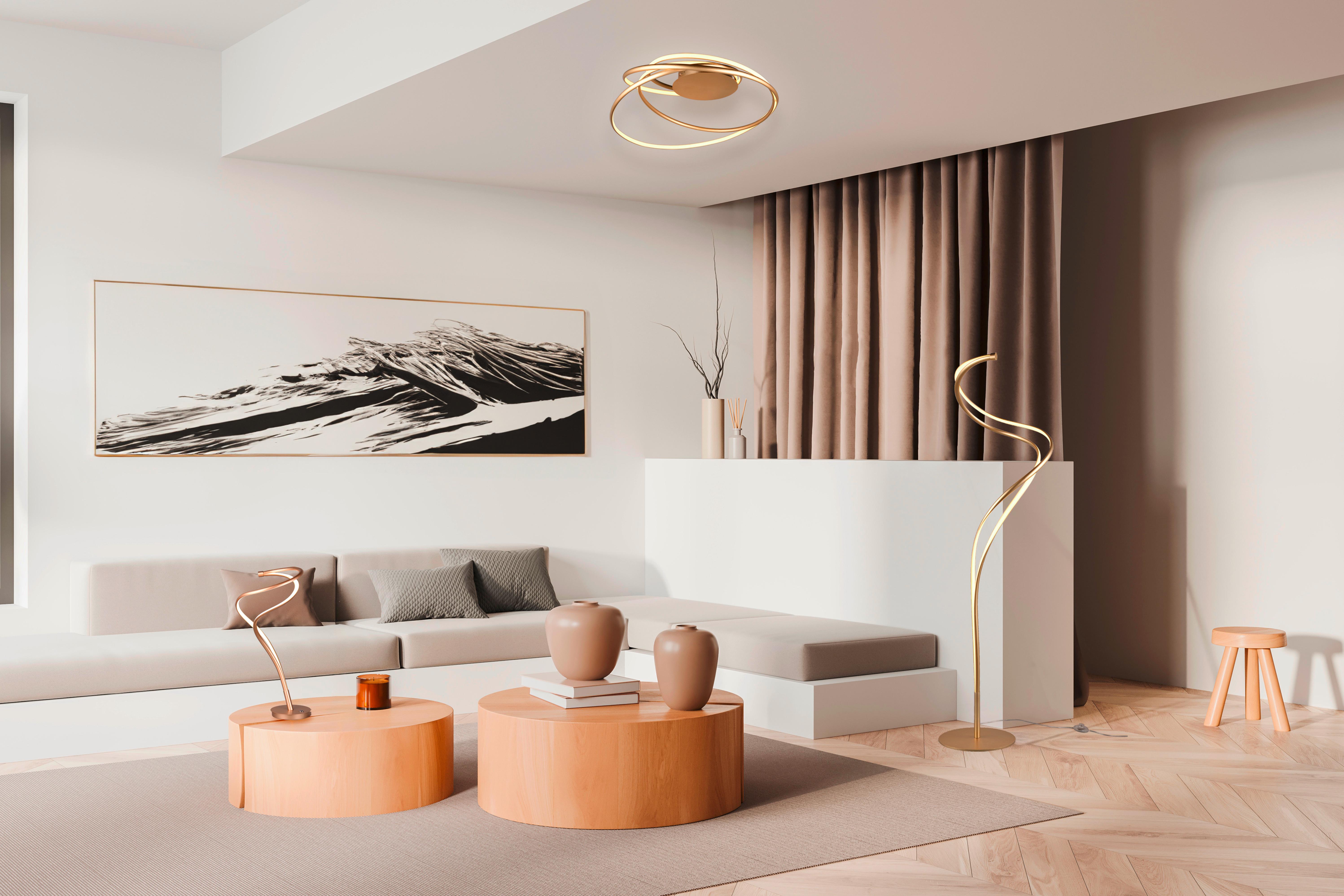 LED-Deckenleuchte 644310179 Nala - Goldfarben, Design, Metall (72/35cm) - Trio Leuchten