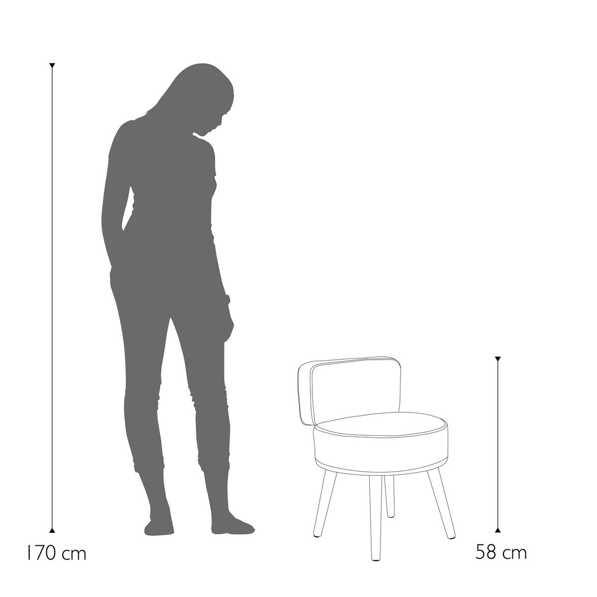 Sessel Milo - Rostfarben, Design, Textil (44/58/44cm) - Echtwerk