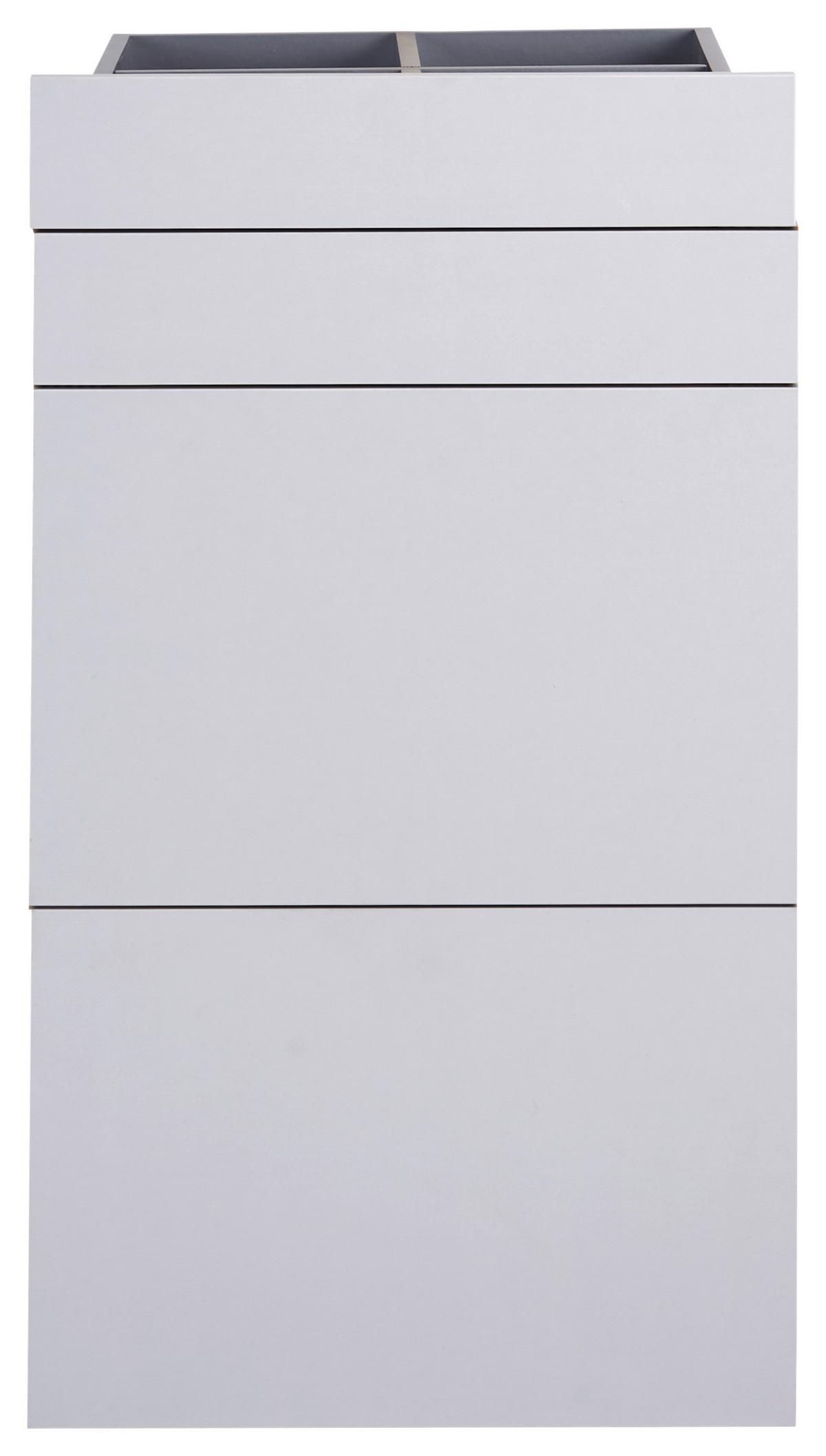 Schubladeneinsatz Unit Hellgrau B: 45,3 Cm 4 Fächer - Hellgrau, MODERN, Holzwerkstoff (45,3/83/47cm) - Ondega