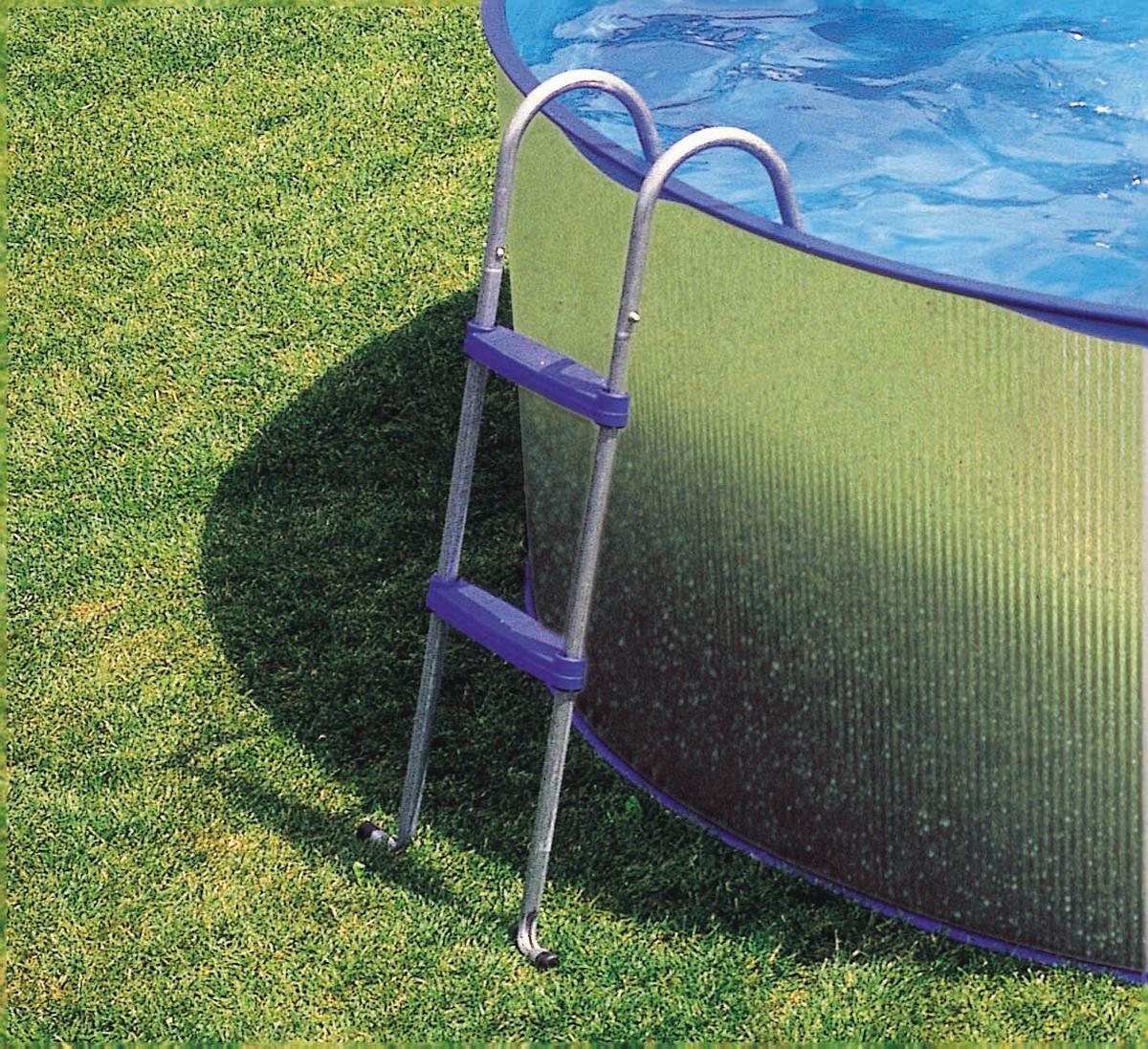 Poolleiter Leiter - Alufarben, KONVENTIONELL, Metall (98cm) - Gre