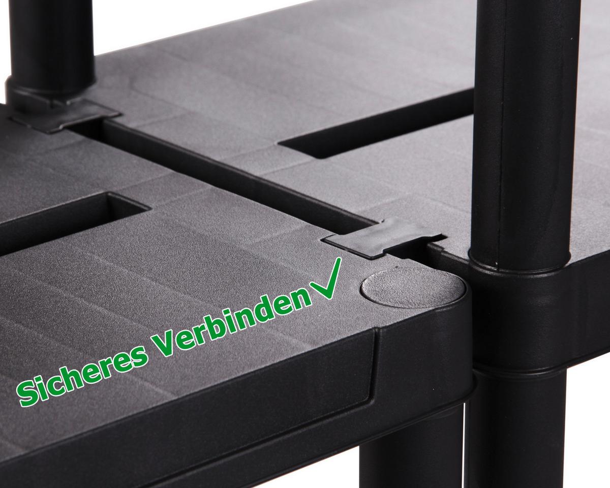 Regalsystem Anthrazit B: 60 cm 2 Stück - Anthrazit, Basics, Kunststoff (60/138/30cm)