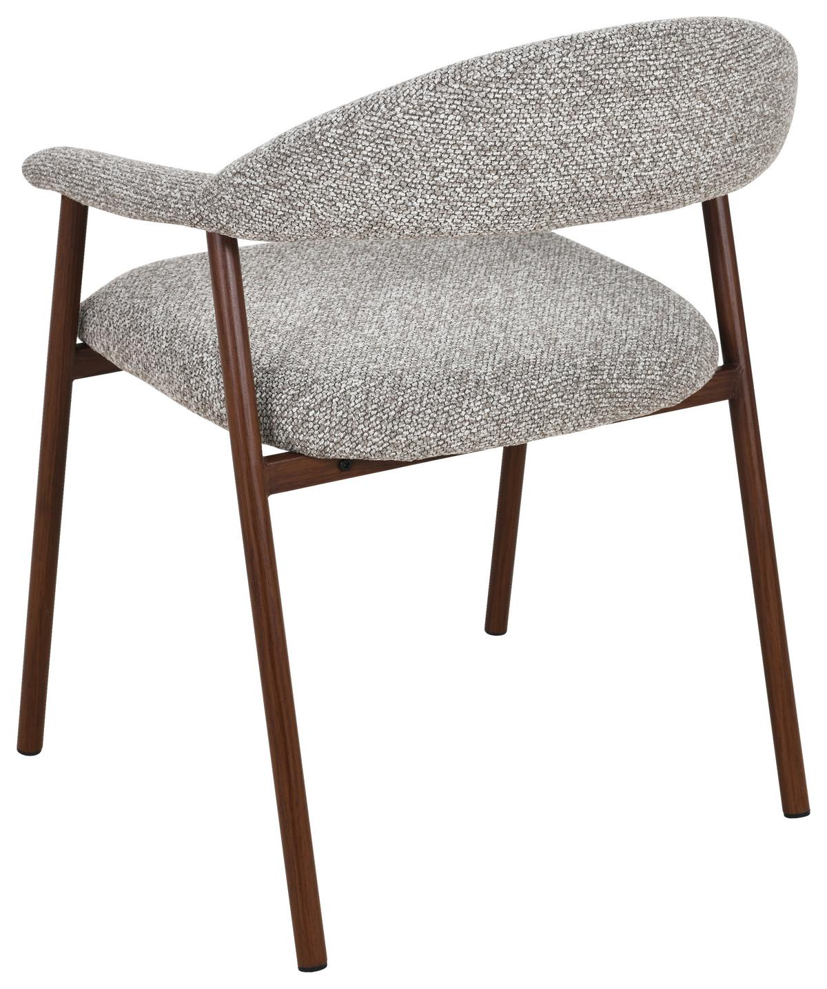 Armlehnstuhl Linea Taupe B: 59 cm - Taupe/Walnussfarben, Basics, Holz/Textil (59/75/62cm) - Livetastic