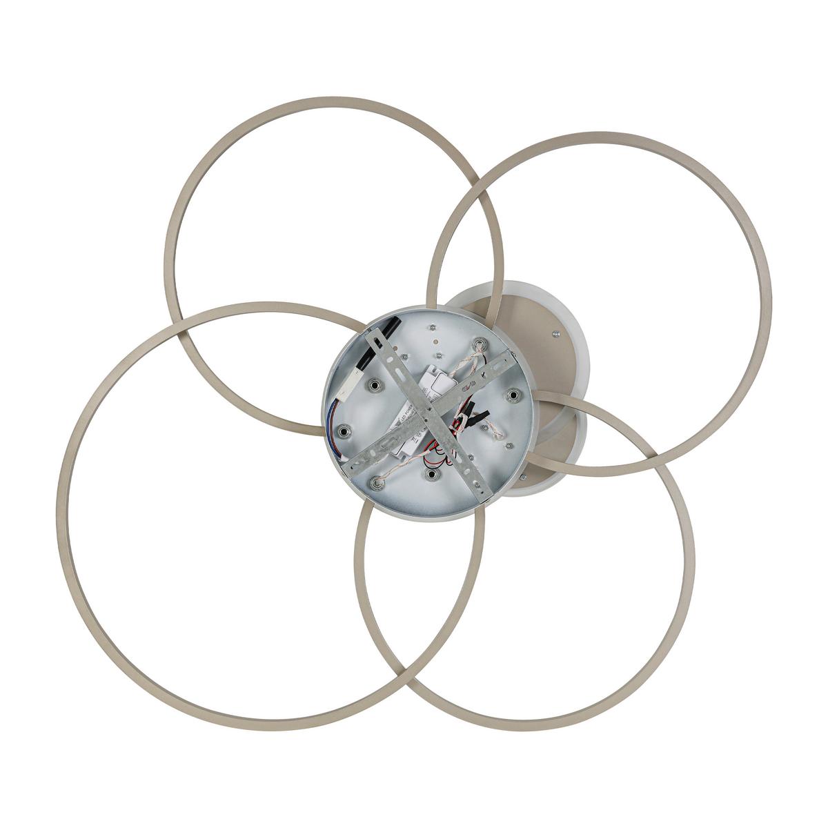 LED-Deckenleuchte CHIARA - Chromfarben/Champagner, Basics, Kunststoff/Metall (91/81/9,5cm) - Luca Bessoni