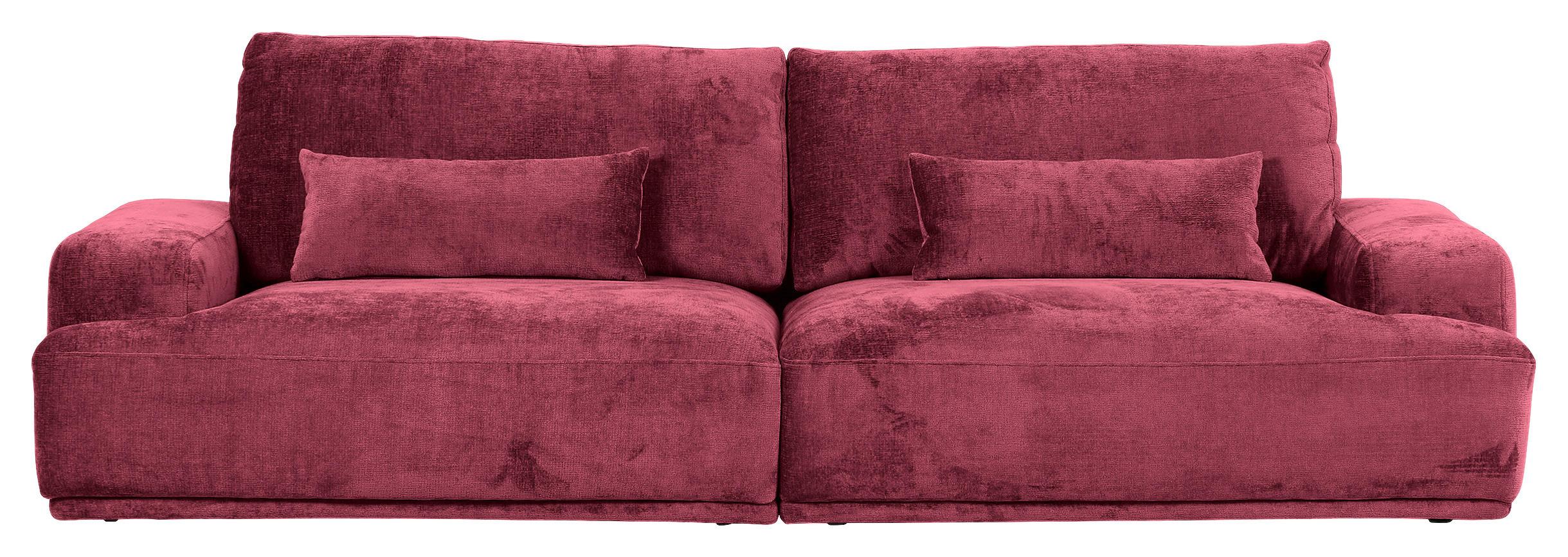 Bigsofa Mezino B: 282 cm Bordeaux Chenille - Bordeaux/Schwarz, KONVENTIONELL, Textil (282/73/115cm) - MID.YOU