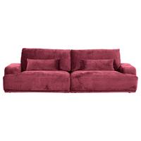 Bigsofa Mezino B: 282 cm Bordeaux Chenille - Bordeaux/Schwarz, KONVENTIONELL, Textil (282/73/115cm) - MID.YOU