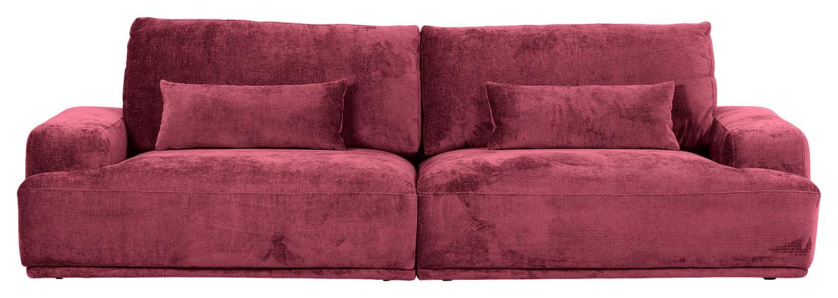 Bigsofa Mezino B: 282 cm Bordeaux Chenille - Bordeaux/Schwarz, KONVENTIONELL, Textil (282/73/115cm) - MID.YOU