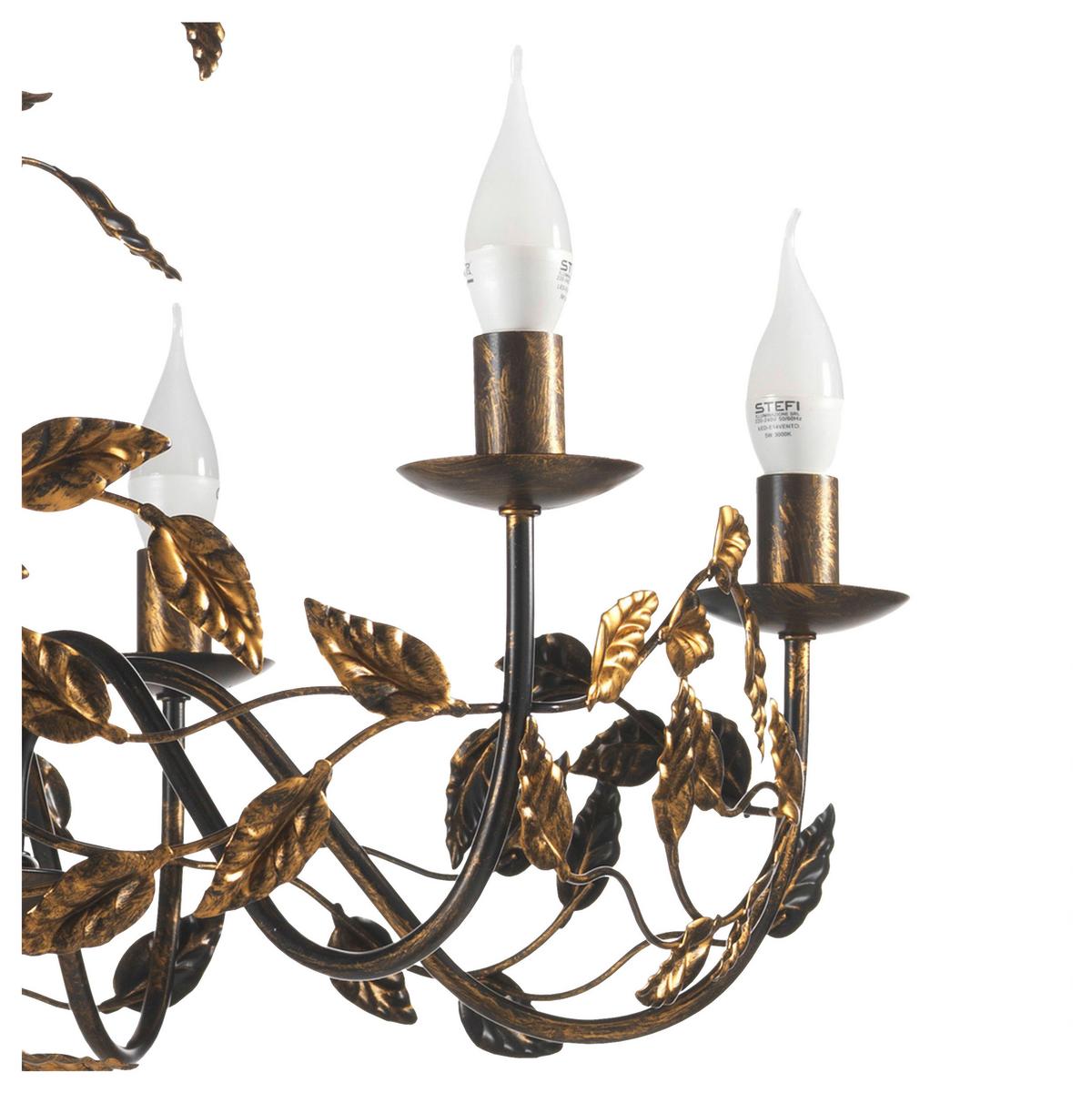 Kronleuchter Collana Bronzefarben L: 70 cm - Bronzefarben, Basics, Metall (70/70/110cm)
