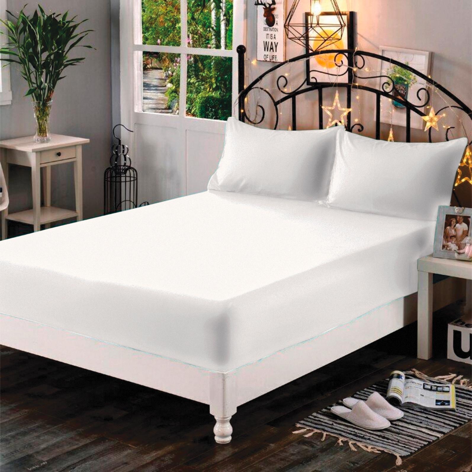 ELASTICKÉ PROSTĚRADLO SOPHIE - bílá, textil (200/180/30cm)