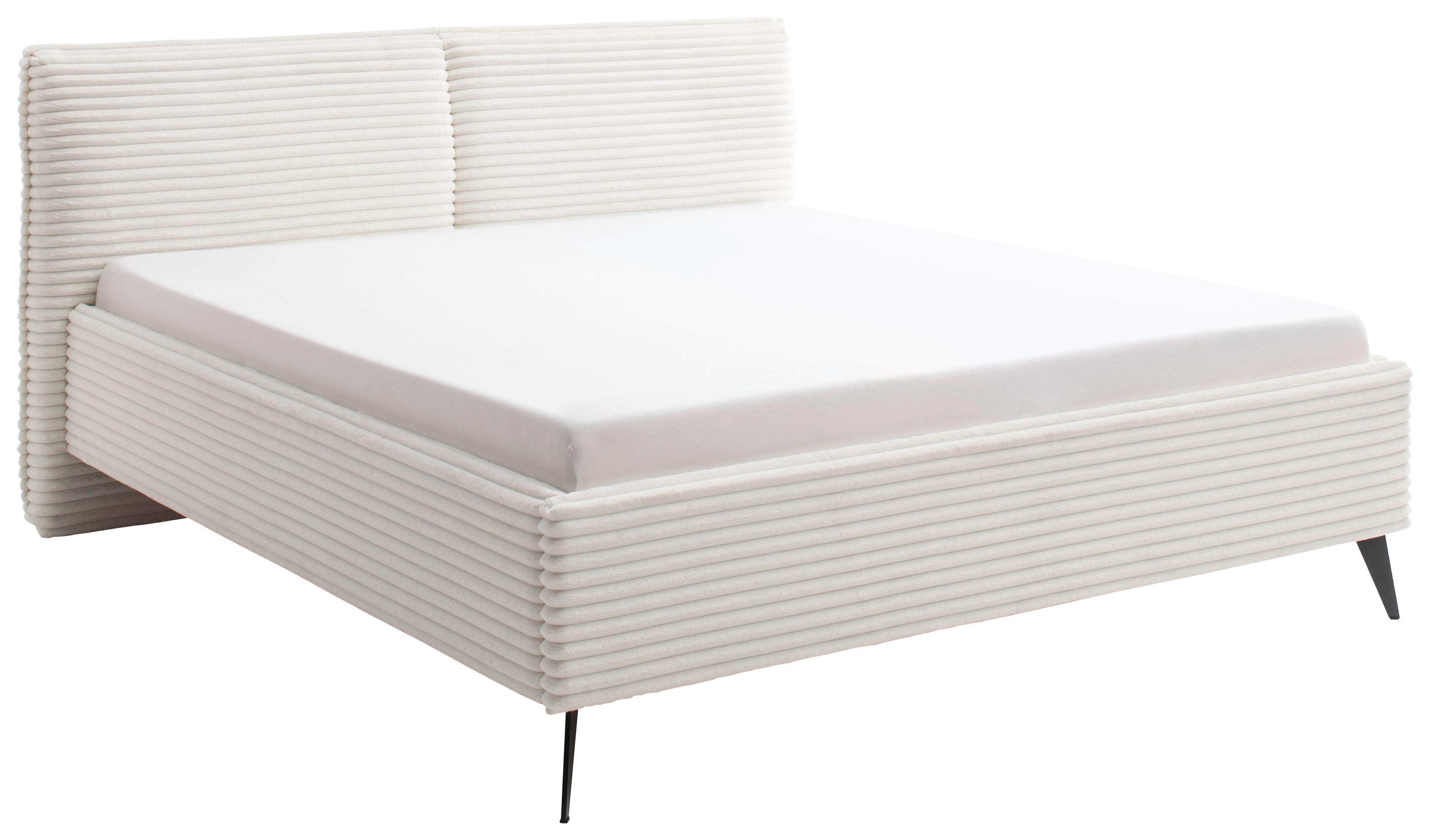 Polsterbett Matera Creme 180x200cm - Creme/Schwarz, Trend, Textil (180/200cm) - MID.YOU