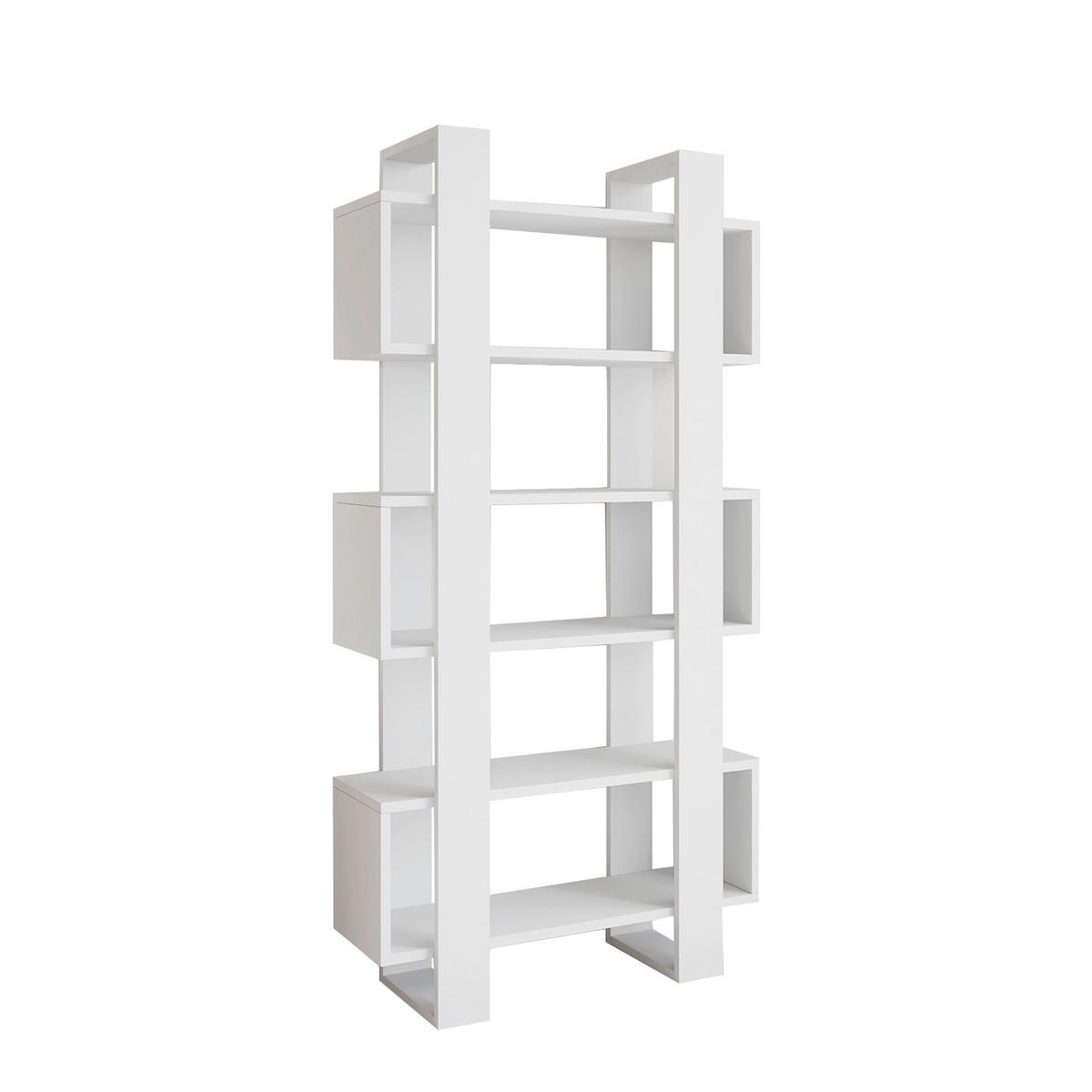 Bücherwand Milano Weiß B: 80cm - Weiß, Design, Holzwerkstoff (80/160/29cm) - Livetastic