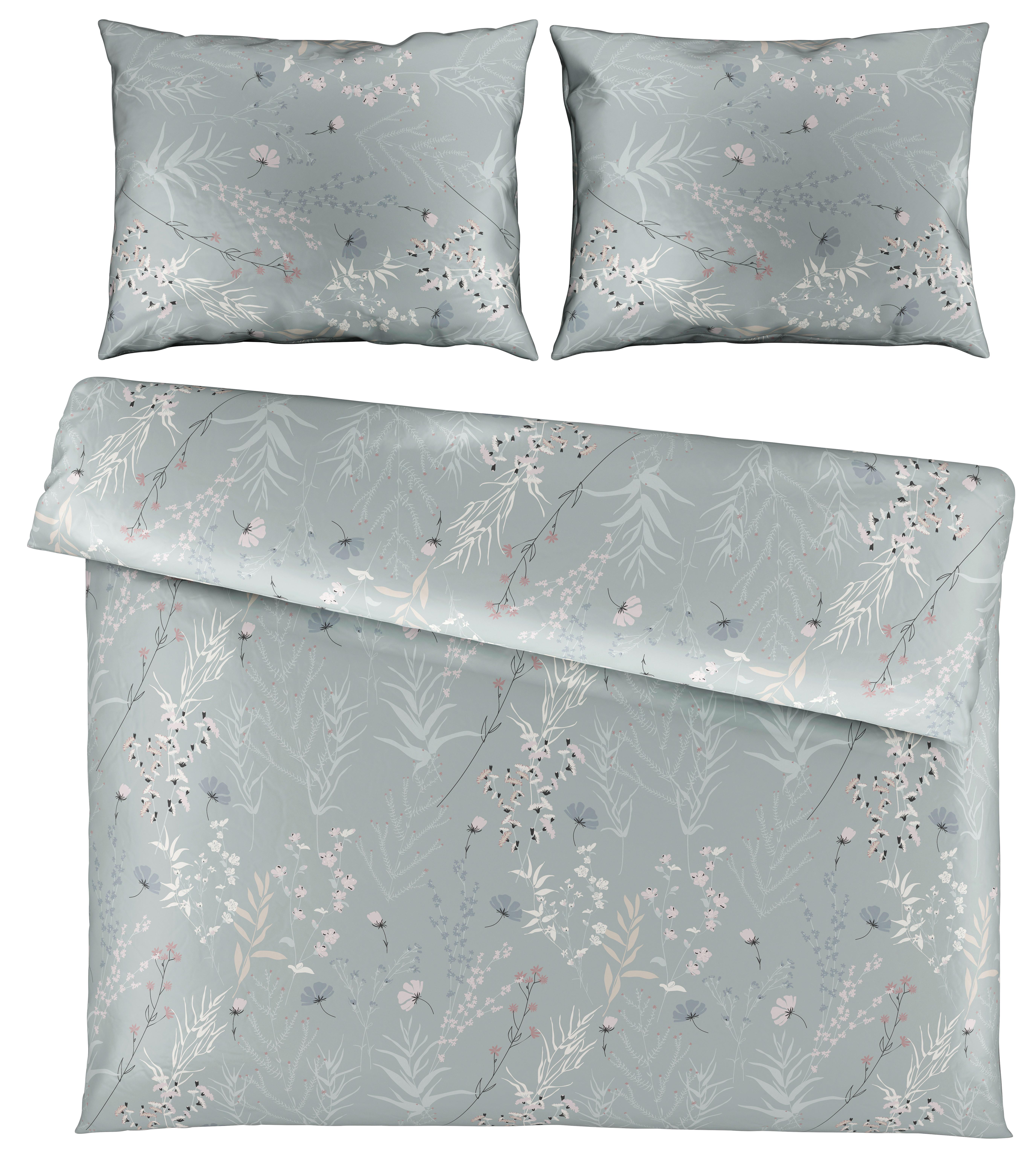 Posteľná bielizeň Lina XXL, 2x70/90 200/220cm - zelená, Konventionell, textil (200/220cm) - Mömax