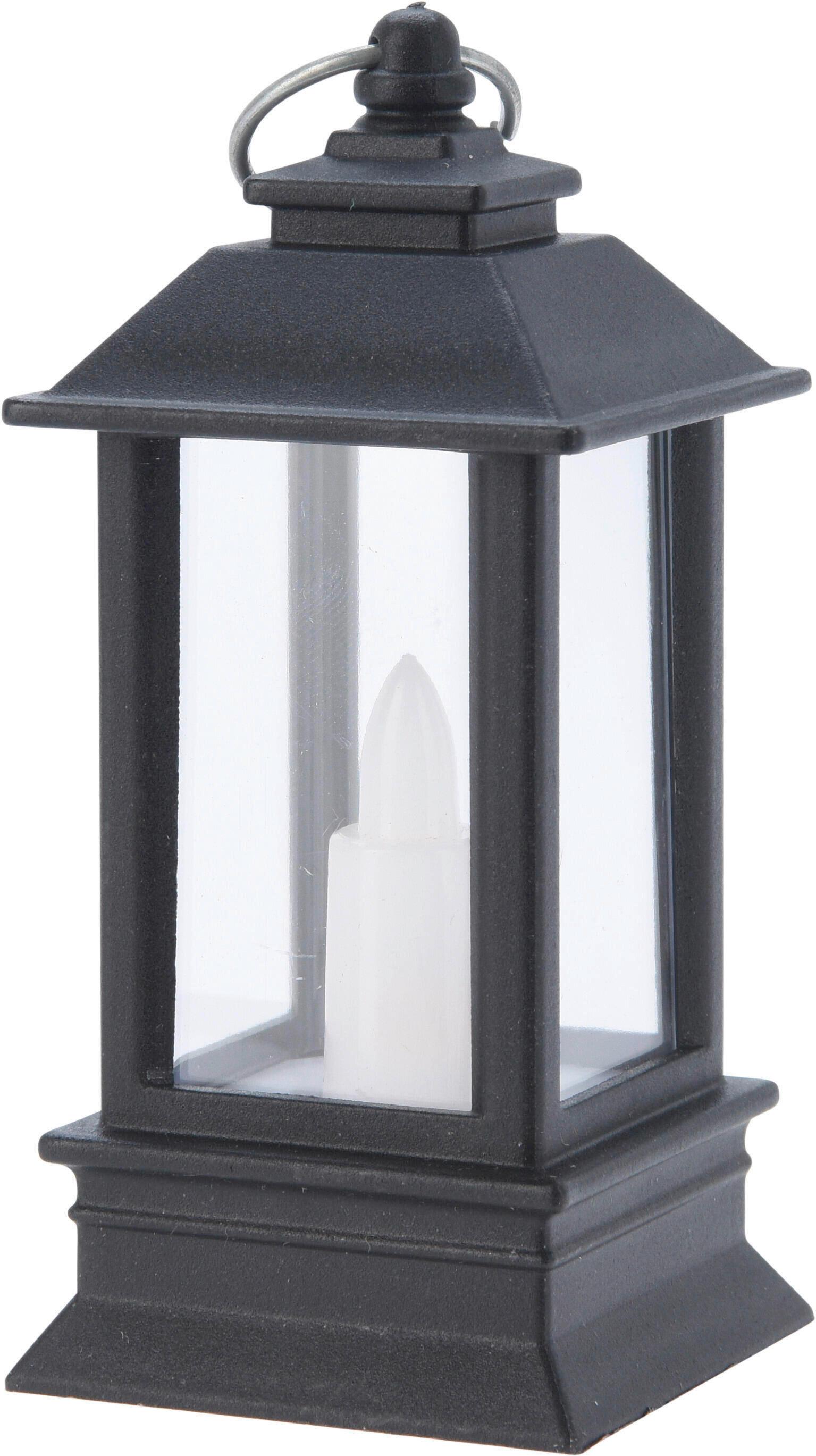 LED-LATERNE LED, schwarz - Schwarz, Basics, Kunststoff (4.1/4.1/9cm)