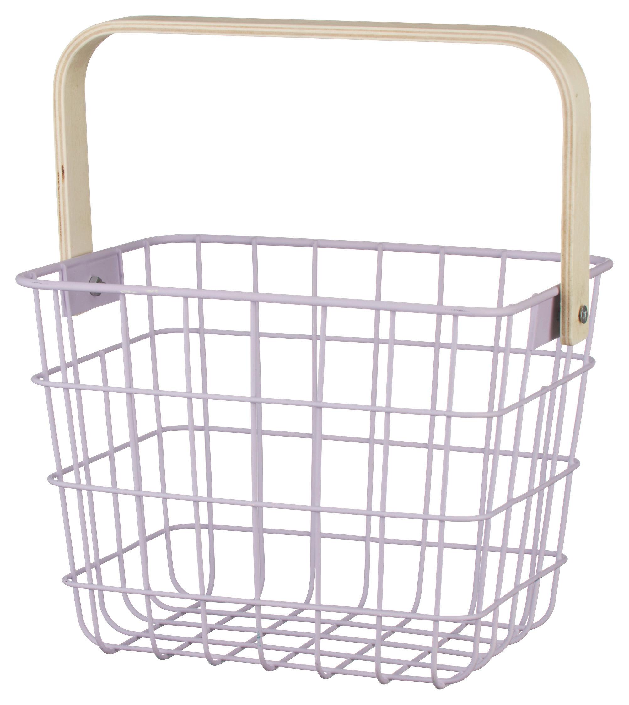 Košík LINUS - orgovánová/prírodná farba, kov/drevo (20/15/15cm) - Mömax