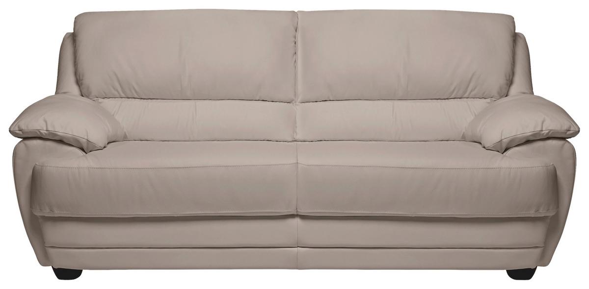 2-Sitzer-Sofa Nebolo Sandfarben Lederlook - Sandfarben, Design, Textil (209/97/100cm) - Livetastic