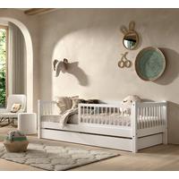 BETT Forrest Weiß 90x200cm - Weiß/Naturfarben, MODERN, Holz (90/200cm) - Vipack