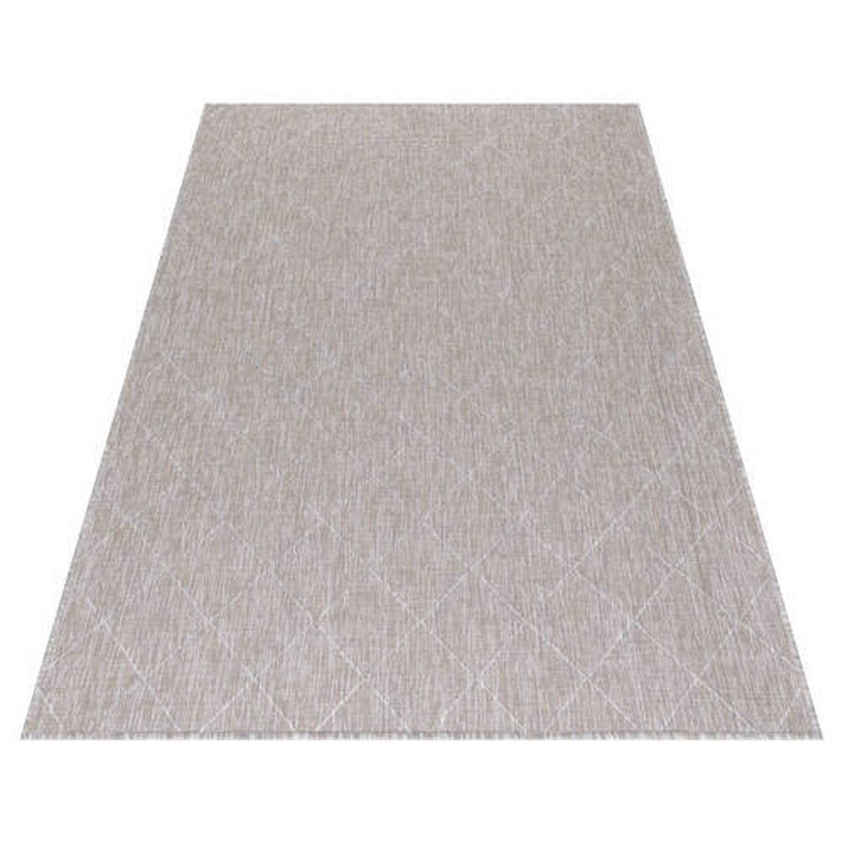 Outdoorteppich Zagora - Beige/Grau, Basics, Textil (120/170cm) - Novel